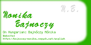 monika bajnoczy business card