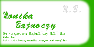 monika bajnoczy business card